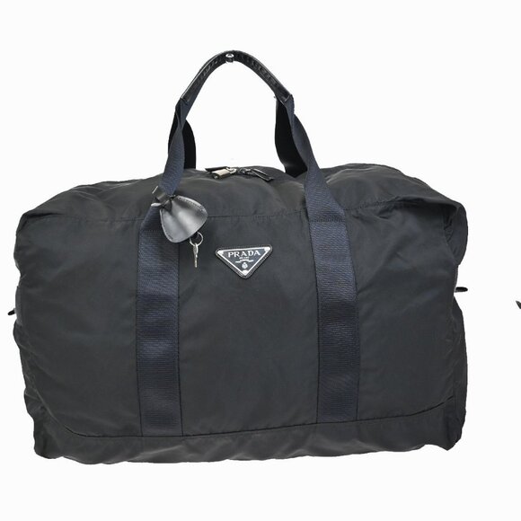 PRADA Logo Tessuto Travel Shoulder Hand Bag Nylon Leather Black 87FC089 - Picture 13 of 16